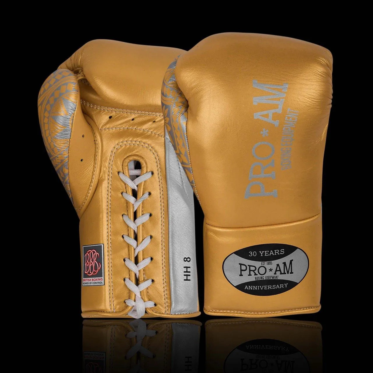 Proamboxinguk Valero Professional Contest Boxing Gloves with BBBofC approval, showing black and red padded boxing gloves.