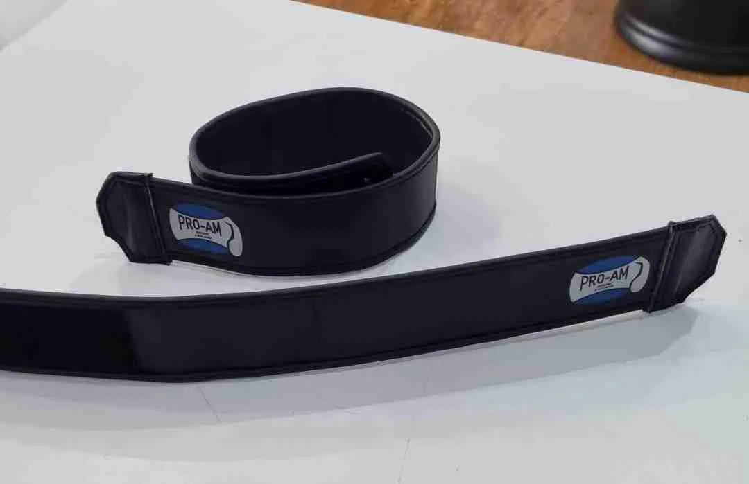 Proamboxinguk lace to Velcro boxing glove conversion straps shown in black, with adjustable hook-and-loop fasteners for secure fit.
