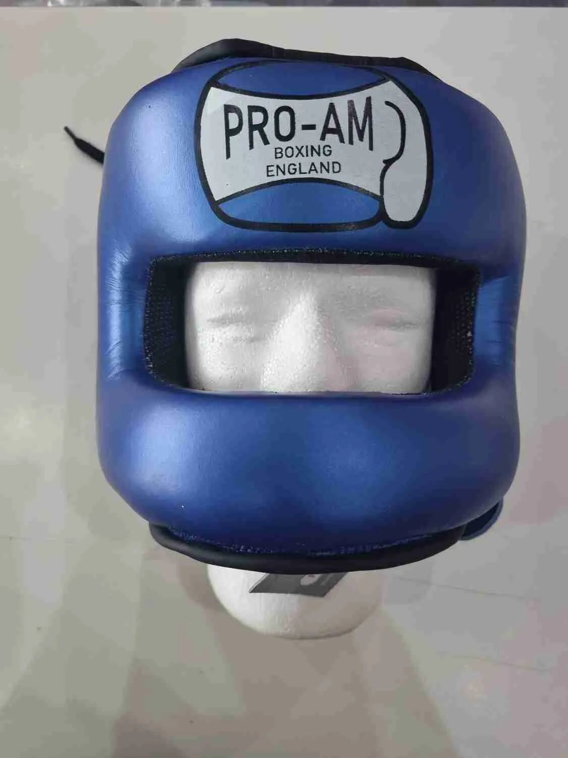 Pro-Am Full Face Bar Headguard by Proamboxinguk, protective headgear with full face shield for boxing and martial arts training.