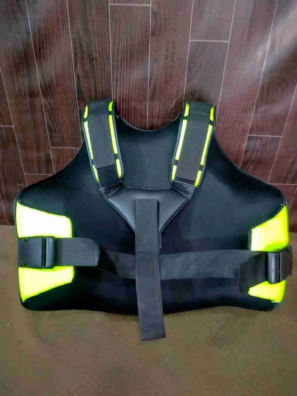 Pro-Am Super Lightweight Coaches Body Pad in genuine leather, used for boxing training and coaching.
