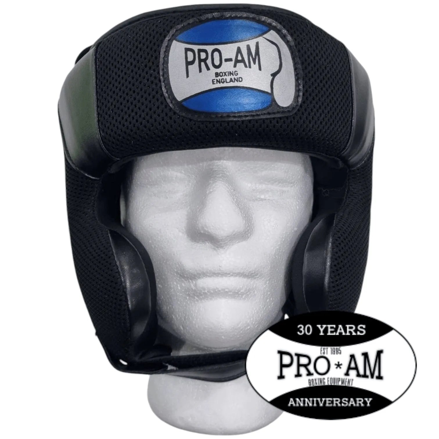 Pro-Am lightweight boxing headguard by Proamboxinguk, protective headgear for training and sparring sessions.