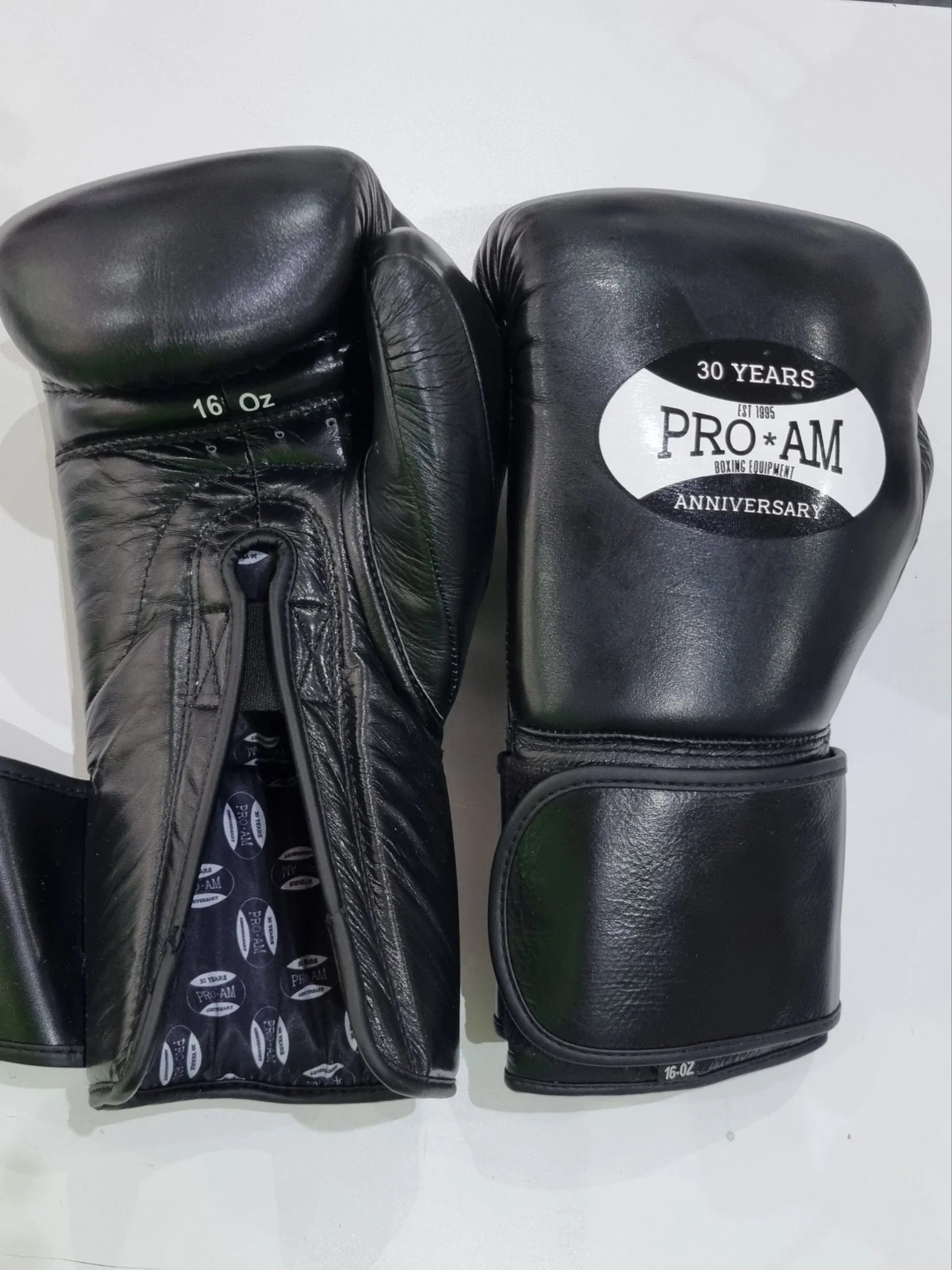 Pro-Am Professional Hybrid 2 Sparring Gloves by Proamboxinguk with velcro strap, padded for boxing training and sparring.