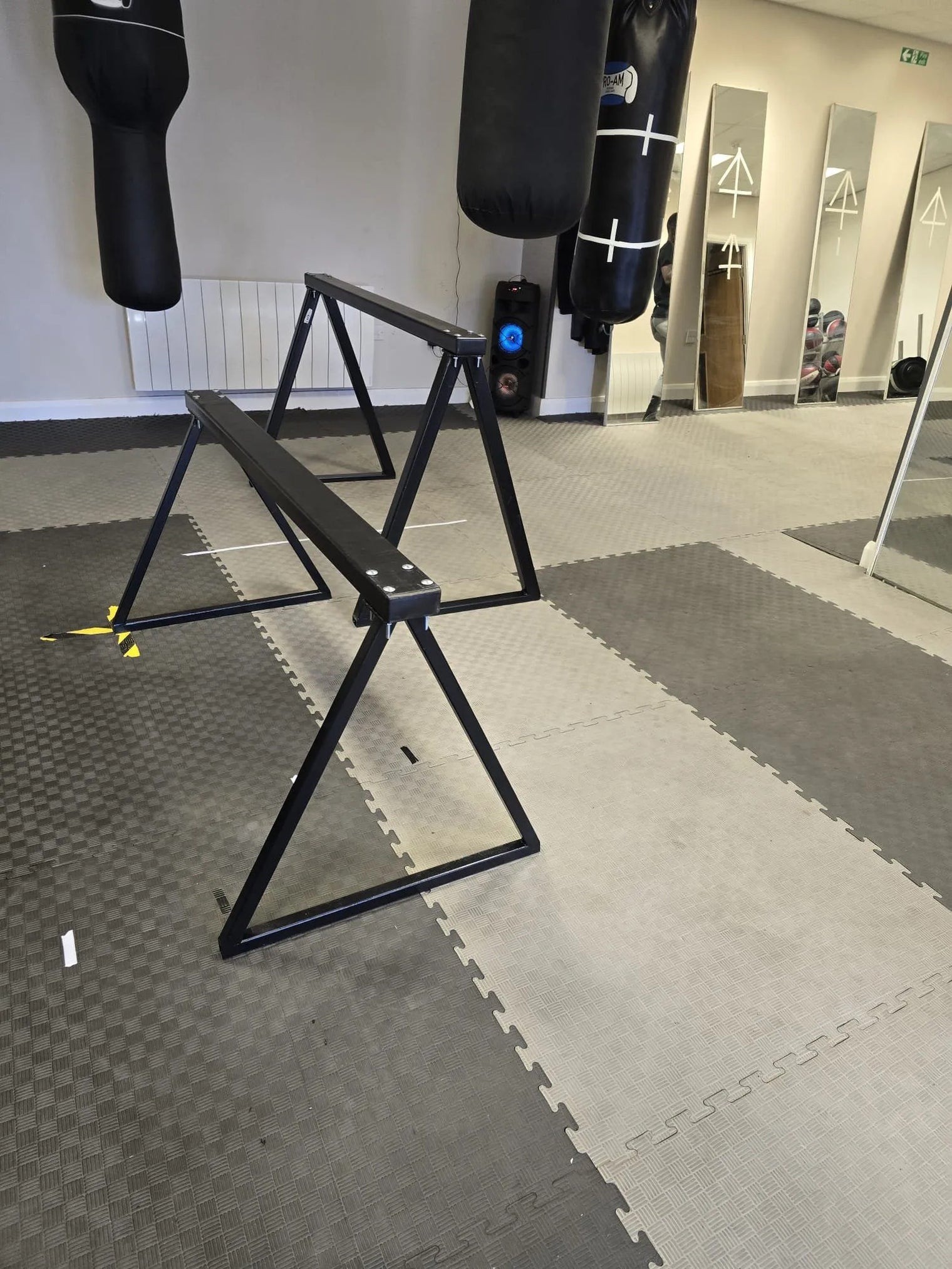 Proamboxinguk Boxing Bar and Bag Jumping Hurdle for agility training, featuring adjustable height and sturdy construction.