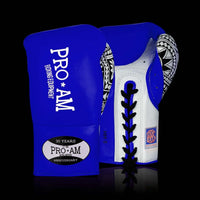 Proamboxinguk Valero professional boxing gloves with BBBofC approval, showing black and red padded boxing gloves for training or competition.