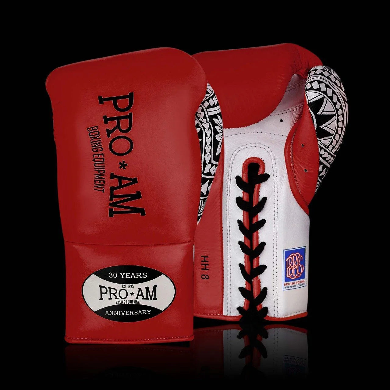 Proamboxinguk Valero professional boxing gloves with BBBofC approval, showing padded wrist support and durable leather exterior.