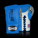 Proamboxinguk Valero professional boxing gloves with BBBofC approval, showing black and red padded gloves for training or competition