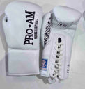 Pro-Am Undisputed professional boxing gloves by Proamboxinguk, BBBofC approved, black and red padded gloves for boxing training and matches.