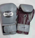 Pro-Am Club Range 2.0 boxing gloves by Proamboxinguk, black and red gloves with foam padding for training and sparring.