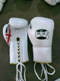 Pro-Am Professional Sparring Boxing Gloves by Proamboxinguk, lace-up design, padded for training and fight protection.