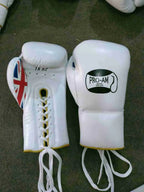 Pro-Am Professional Sparring Boxing Gloves by Proamboxinguk, lace-up design, padded for training and fight protection.