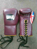 Pro-Am Professional Sparring Boxing Gloves by Proamboxinguk, lace-up design, padded for training and protection.