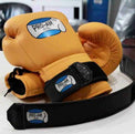 Proamboxinguk lace to velcro boxing glove conversion straps for boxing equipment, showing adjustable straps and secure fastening