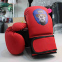 Kids boxing gloves by Proamboxinguk, colorful Pro-Am Kids Boxing Gloves with padded wrist support and secure Velcro straps.