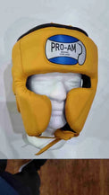 Pro-Am Professional Sparring Headguard by Proamboxinguk, showing padded head protection for boxing training and sparring.