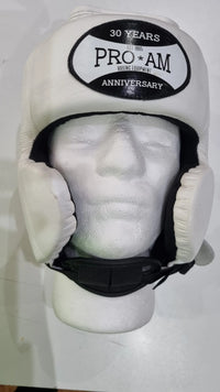 Pro-Am Professional Sparring Headguard by Proamboxinguk, protective headgear with adjustable straps and padded interior for boxing sparring.
