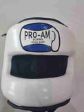 Pro-Am Full Face Bar Headguard by Proamboxinguk showing padded headgear with full face protection and adjustable straps.