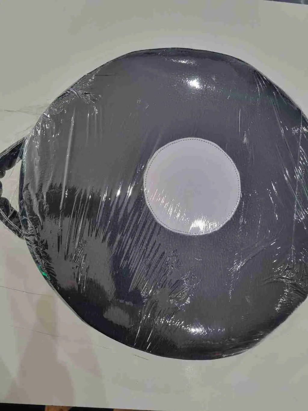 Medium Mexican leather punch shield from Proamboxinguk, 35cm boxing equipment with padded surface for training and protection.