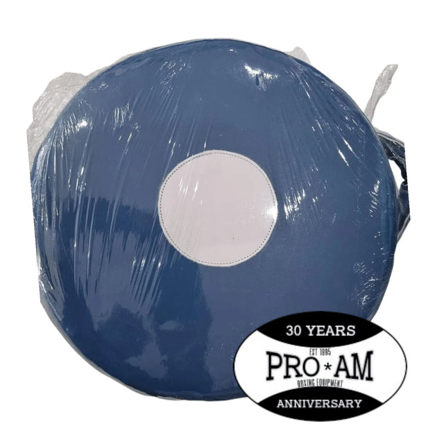 Medium Mexican leather punch shield from Proamboxinguk, showing a sturdy 35cm boxing equipment shield with handles and padded surface.
