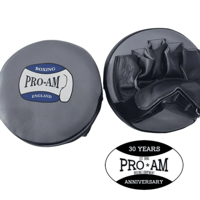 Pro-Am Micro Air Hook and Jab Pads by Proamboxinguk for boxing training, lightweight speed pads for striking drills.