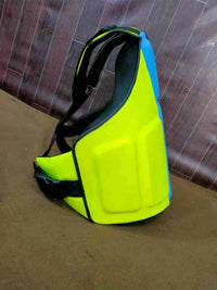 Pro-Am Super Lightweight Coaches Body Pad made of genuine leather for boxing training, featuring padded surface and adjustable straps.