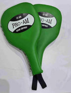 Pro-Am Boxing Paddles from Proamboxinguk, hook and jab pads for boxing training, showing padded hand targets for fighters.