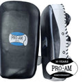 Pro-Am Thai kick pads by Proamboxinguk, durable boxing equipment for training and martial arts practice.