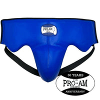 Pro-Am No Foul Abdominal Guard and groin protector for boxing, black protective gear, designed for secure abdominal and groin safety.