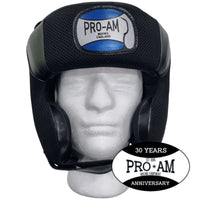 Pro-Am lightweight boxing headguard by Proamboxinguk, protective headgear for training and sparring sessions.