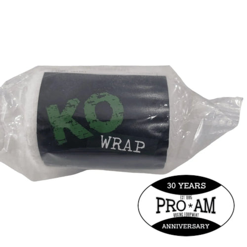 Proamboxinguk KO Wrap professional boxing bandages wrapped around a fighter's hands for support and protection.