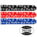 Pro-Am Stretch Boxing Hand Wraps by Proamboxinguk, showing black and red elastic hand wraps designed for boxing training and protection.