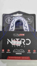 Proamboxinguk Safejawz Nitro boxing gumshield showing clear mouthguard with branding for protection during boxing training