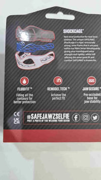 Proamboxinguk Safejawz Nitro boxing gumshield showing clear mouthguard design and branding for boxing protection