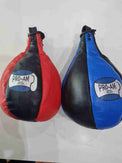 Pro-Am Slip Bags boxing reflex training bag, black and red boxing equipment with handles for boxing reflex drills.