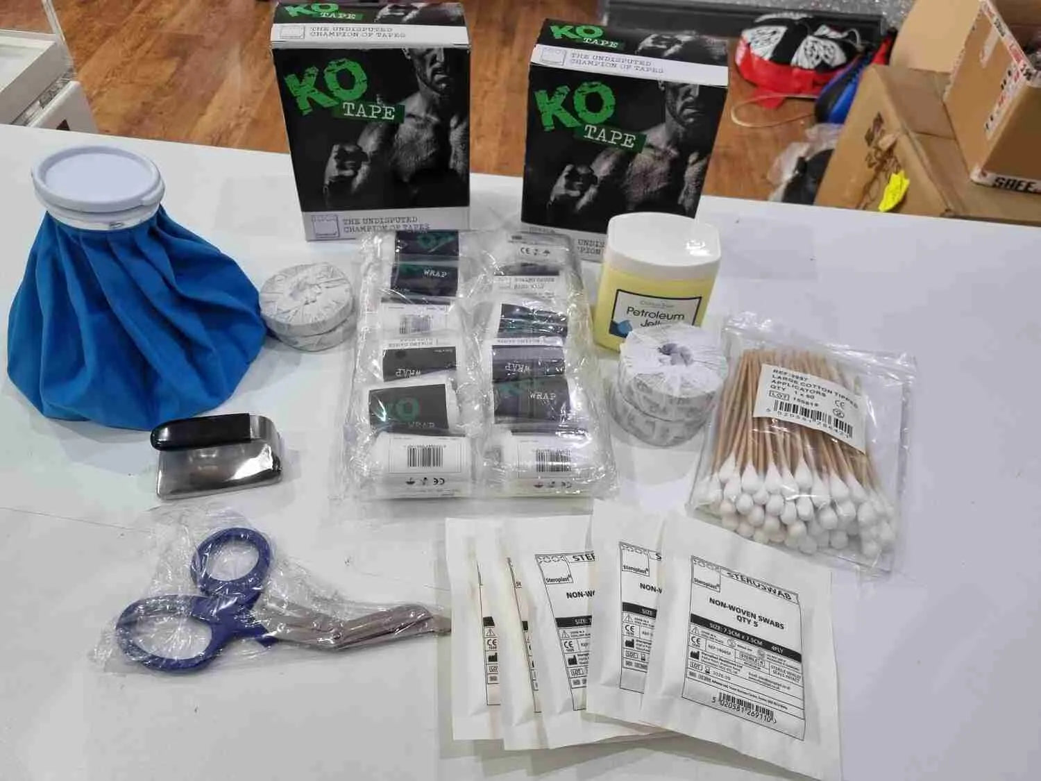 Pro-Am Cornerman Starter Kit by Proamboxinguk featuring boxing tools and accessories for complete cuts man pack.