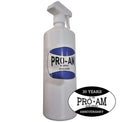 Pro-Am 900ml water spray bottle with black trigger and transparent body, used for gardening or cleaning tasks.