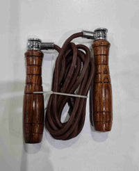 Pro-Am Leather Skipping Rope for boxing training, featuring a durable leather handle and sturdy rope for cardio workouts.