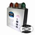 Proamboxinguk Traffic Light Boxing Gym Timer showing red, yellow, and green lights for boxing training sessions.