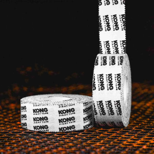 Proamboxinguk Kong Finger Tape for Boxing and MMA, close-up of black finger tape on a hand for grip support and finger protection