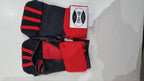 Pro-Am Pro Fast Wraps boxing hand wraps in black with blue accents, showing the quick and easy wrap design for boxing training.