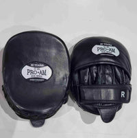 Pro-Am Micro Boxing Mitts by Proamboxinguk, close-up of lightweight training mitts with padded surface for boxing workouts