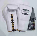 Pro-Am Professional Hybrid 2 boxing gloves in black with lace-up design, featuring padded palms and adjustable wrist support.