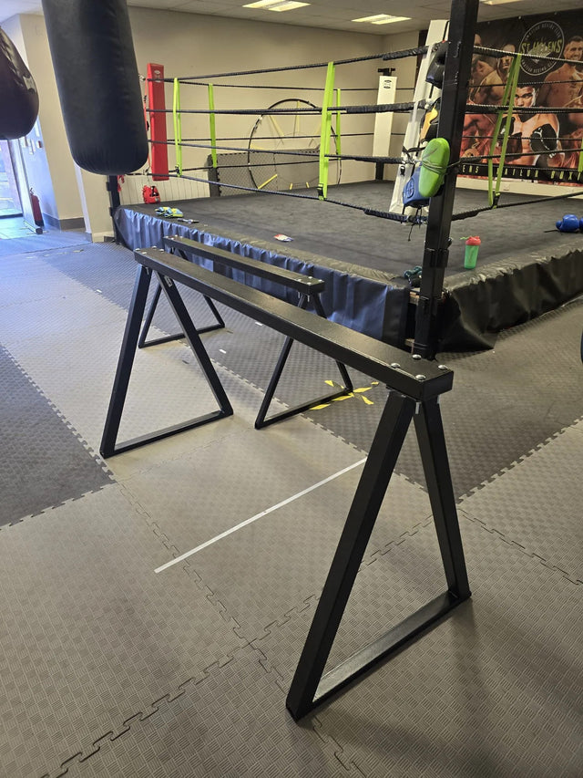 Proamboxinguk boxing bar and bag jumping hurdle for agility training, featuring a sturdy frame and adjustable height for workout drills.