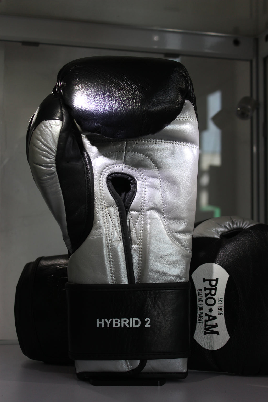 Limited edition Hybrid 2 Sparring Gloves Black & Silver