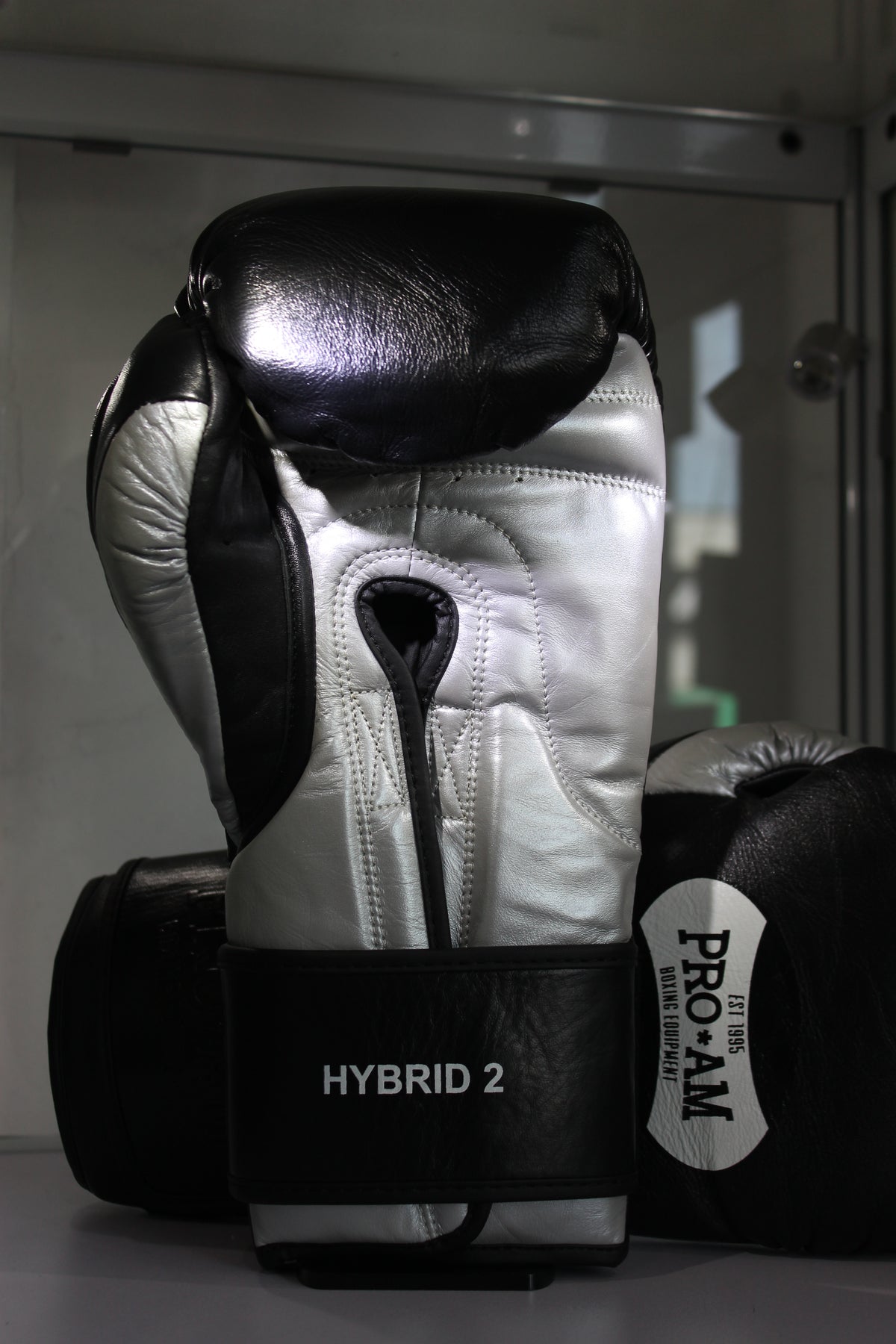 Limited edition Hybrid 2 Sparring Gloves Black & Silver